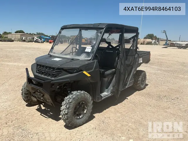 2024 Polaris Ranger 2024 Polaris Ranger 4X4 Utility Vehicle VIN: 4XAT6E994R8464103 Lot: 15221941