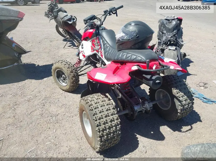 2008 Polaris Outlaw 450/S VIN: 4XAGJ45A28B306385 Lot: 45448014