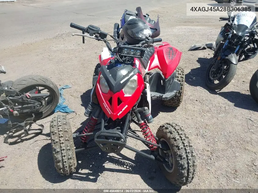 2008 Polaris Outlaw 450/S VIN: 4XAGJ45A28B306385 Lot: 45448014