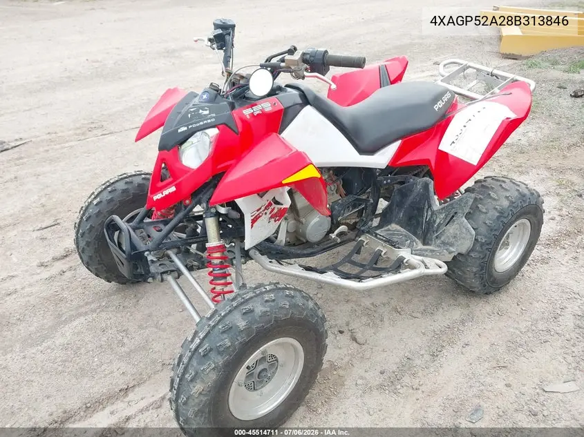 2008 Polaris Outlaw 525-Irs VIN: 4XAGP52A28B313846 Lot: 45514711