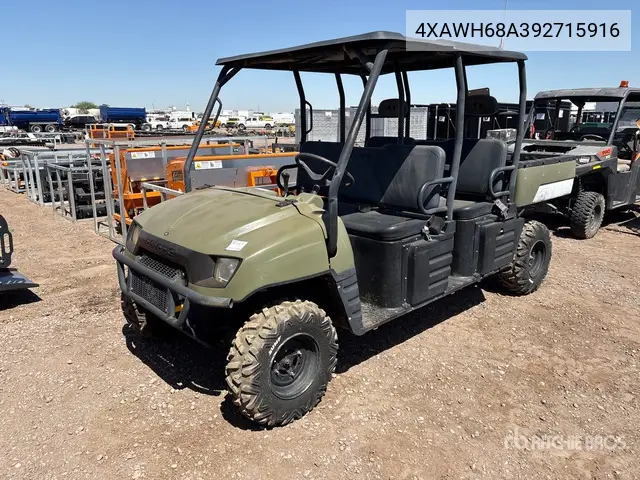 2009 Polaris Ranger 2009 Polaris Ranger Utility Vehicle VIN: 4XAWH68A392715916 Lot: 15206611