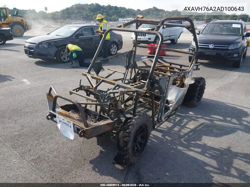 2010 Polaris Ranger Rzr VIN: 4XAVH76A2AD100643 Lot: 45508111