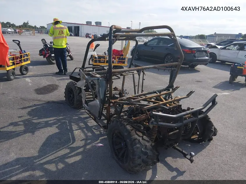 2010 Polaris Ranger Rzr VIN: 4XAVH76A2AD100643 Lot: 45508111