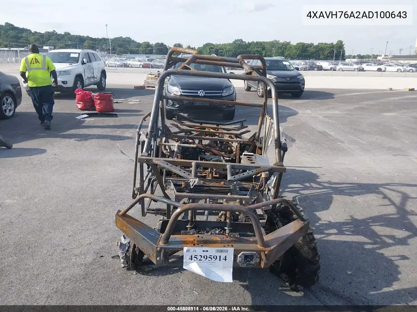2010 Polaris Ranger Rzr VIN: 4XAVH76A2AD100643 Lot: 45508111