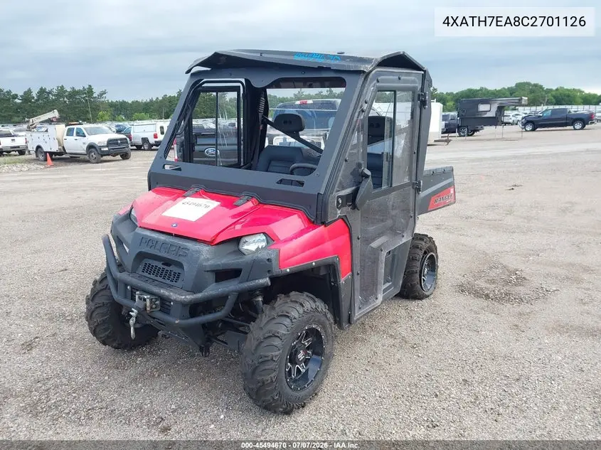 2012 Polaris Ranger 800 Xp Eps VIN: 4XATH7EA8C2701126 Lot: 45494670