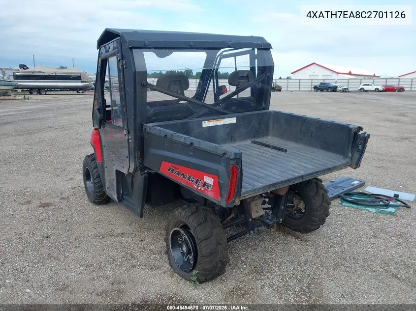2012 Polaris Ranger 800 Xp Eps VIN: 4XATH7EA8C2701126 Lot: 45494670