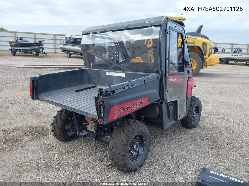 2012 Polaris Ranger 800 Xp Eps VIN: 4XATH7EA8C2701126 Lot: 45494670