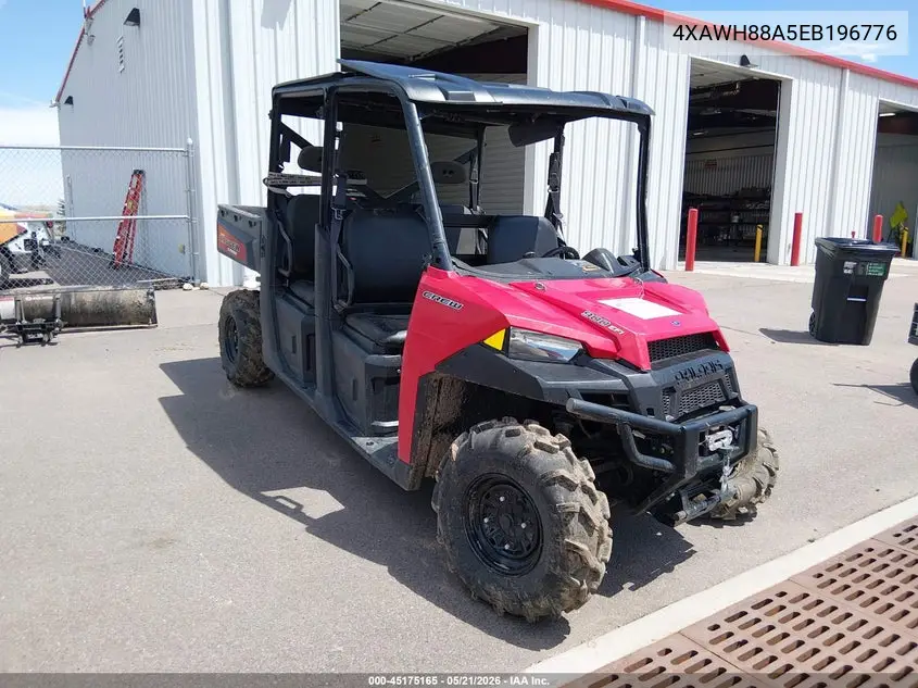 2014 Polaris Ranger 900 Crew VIN: 4XAWH88A5EB196776 Lot: 45175165