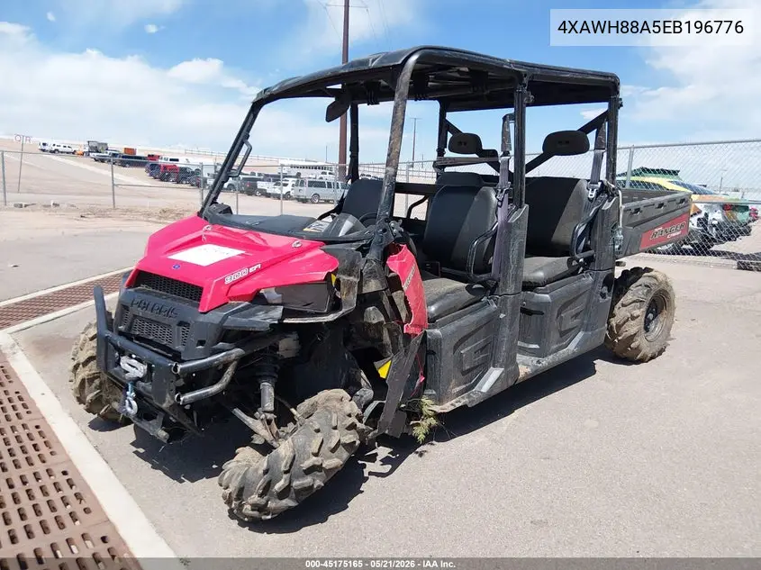 2014 Polaris Ranger 900 Crew VIN: 4XAWH88A5EB196776 Lot: 45175165