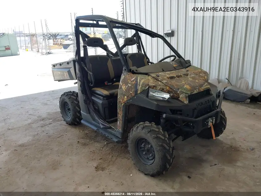 2014 Polaris Ranger 900 Xp Eps VIN: 4XAUH9EA2EG343916 Lot: 45358214