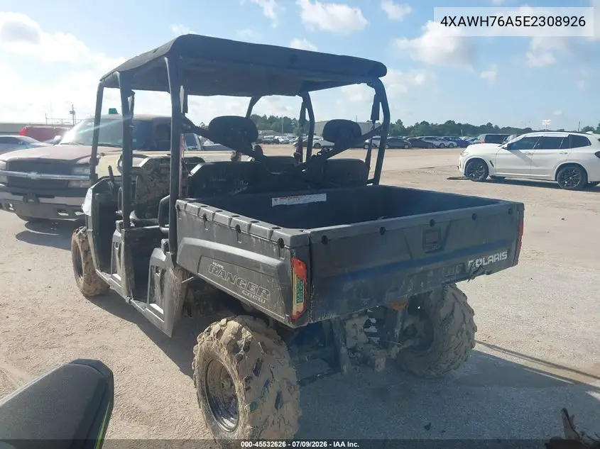 2014 Polaris Ranger 800 Crew VIN: 4XAWH76A5E2308926 Lot: 45532626