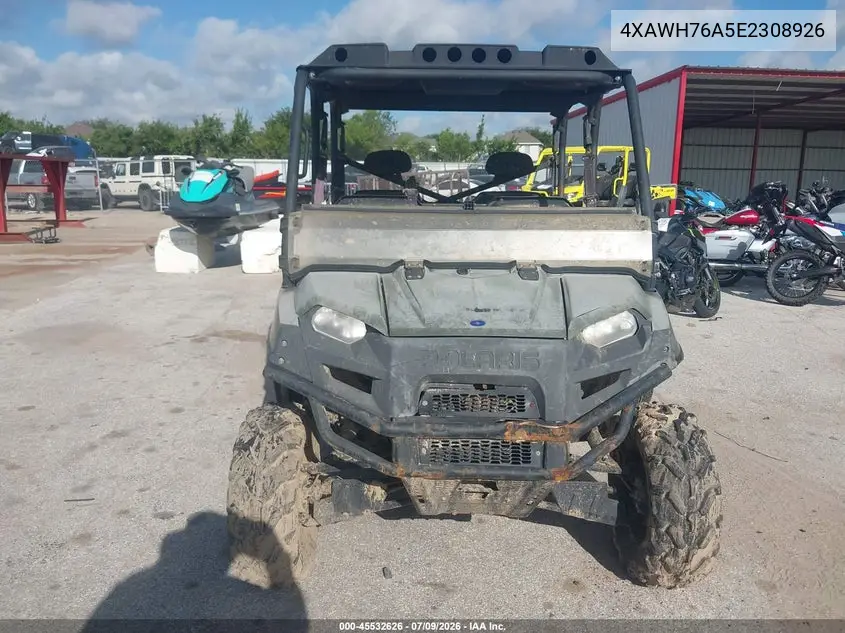 2014 Polaris Ranger 800 Crew VIN: 4XAWH76A5E2308926 Lot: 45532626