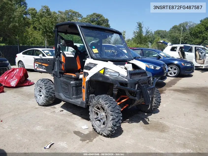 2015 Polaris Ranger Xp 900 Eps VIN: 3NSRTE872FG487587 Lot: 45481546