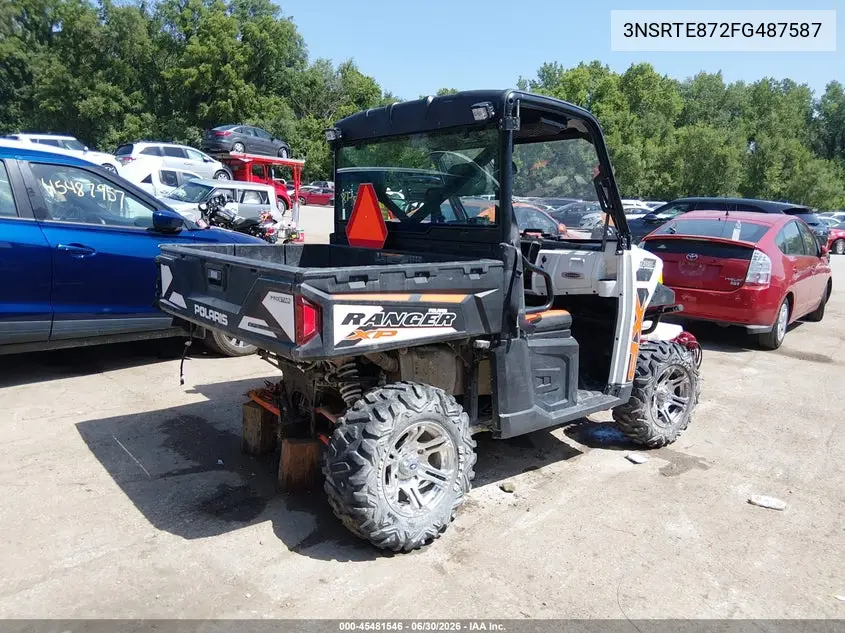 2015 Polaris Ranger Xp 900 Eps VIN: 3NSRTE872FG487587 Lot: 45481546