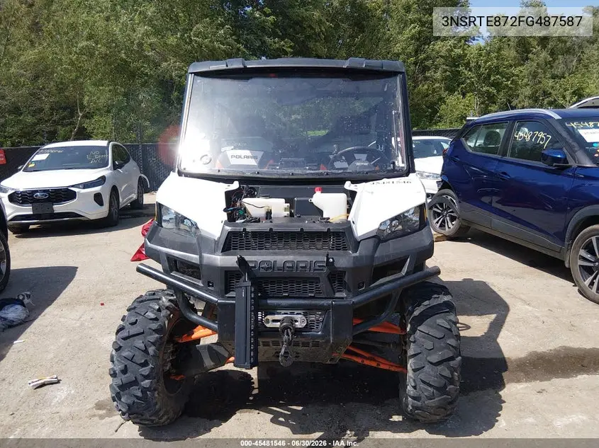 2015 Polaris Ranger Xp 900 Eps VIN: 3NSRTE872FG487587 Lot: 45481546