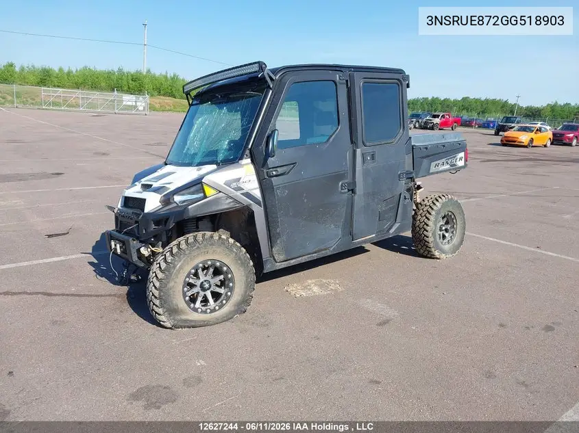 2016 Polaris Ranger Crew 900-5 Eps VIN: 3NSRUE872GG518903 Lot: 12627244
