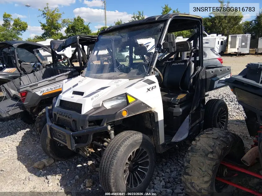 2016 Polaris Ranger 570 Eps Full-Size VIN: 3NSRTE578GG816783 Lot: 45453641