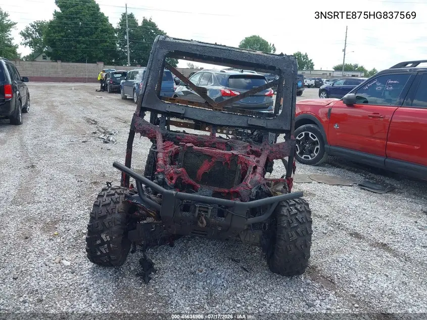 2017 Polaris Ranger Xp 900 Eps VIN: 3NSRTE875HG837569 Lot: 45636906