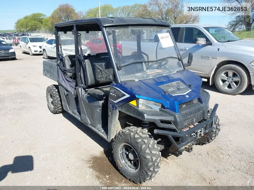 2018 Polaris Ranger Crew 570-4 Eps VIN: 3NSRNE574JE362853 Lot: 45012547