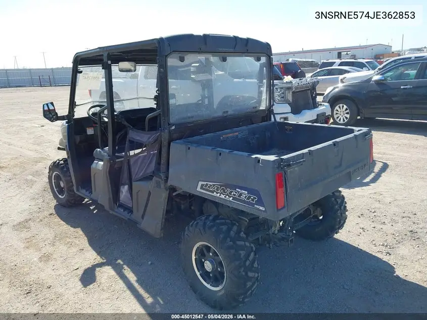 2018 Polaris Ranger Crew 570-4 Eps VIN: 3NSRNE574JE362853 Lot: 45012547