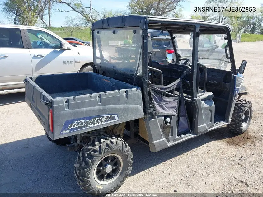 2018 Polaris Ranger Crew 570-4 Eps VIN: 3NSRNE574JE362853 Lot: 45012547