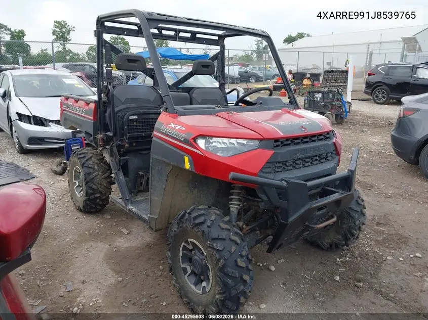 2018 Polaris Ranger Xp 1000 Eps VIN: 4XARRE991J8539765 Lot: 45295608