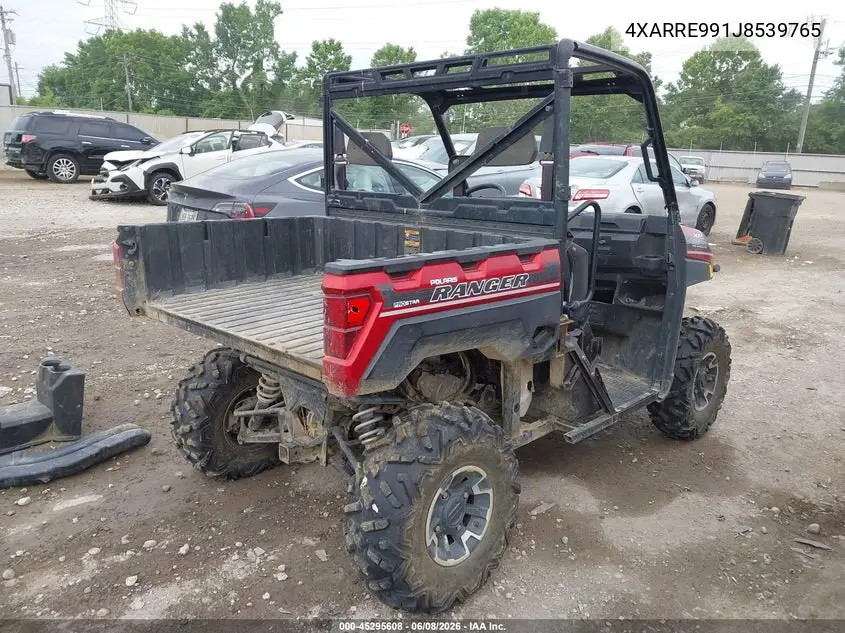 2018 Polaris Ranger Xp 1000 Eps VIN: 4XARRE991J8539765 Lot: 45295608