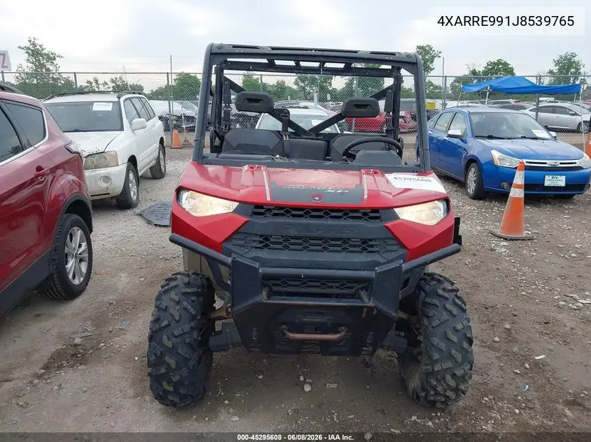 2018 Polaris Ranger Xp 1000 Eps VIN: 4XARRE991J8539765 Lot: 45295608