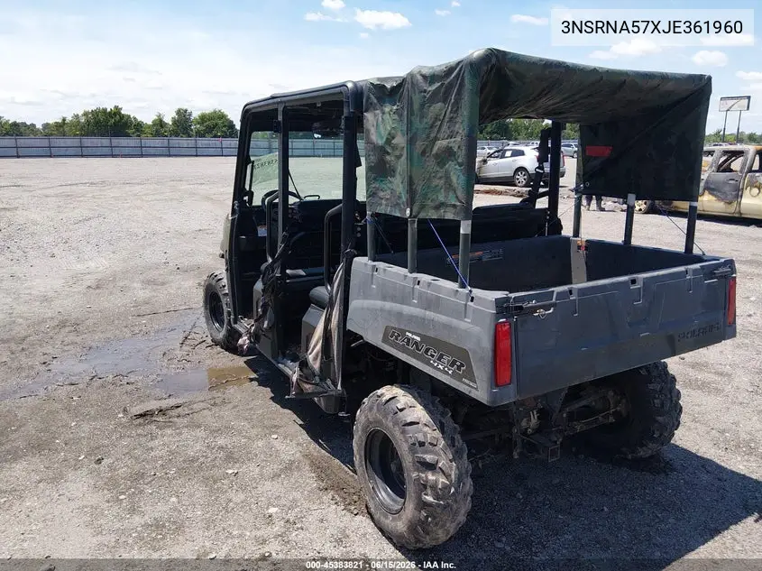 2018 Polaris Ranger Crew 570-4 VIN: 3NSRNA57XJE361960 Lot: 45383821