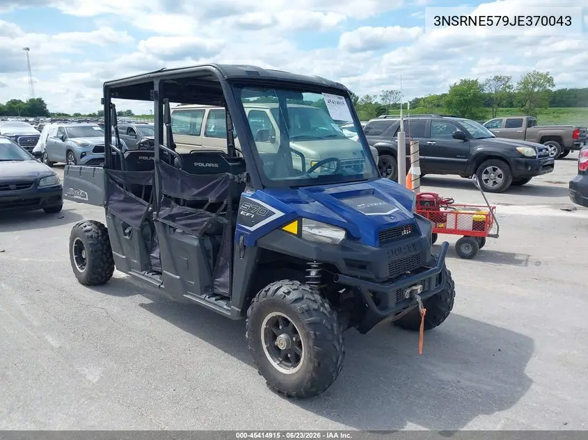2018 Polaris Ranger Crew 570-4 Eps VIN: 3NSRNE579JE370043 Lot: 45414915