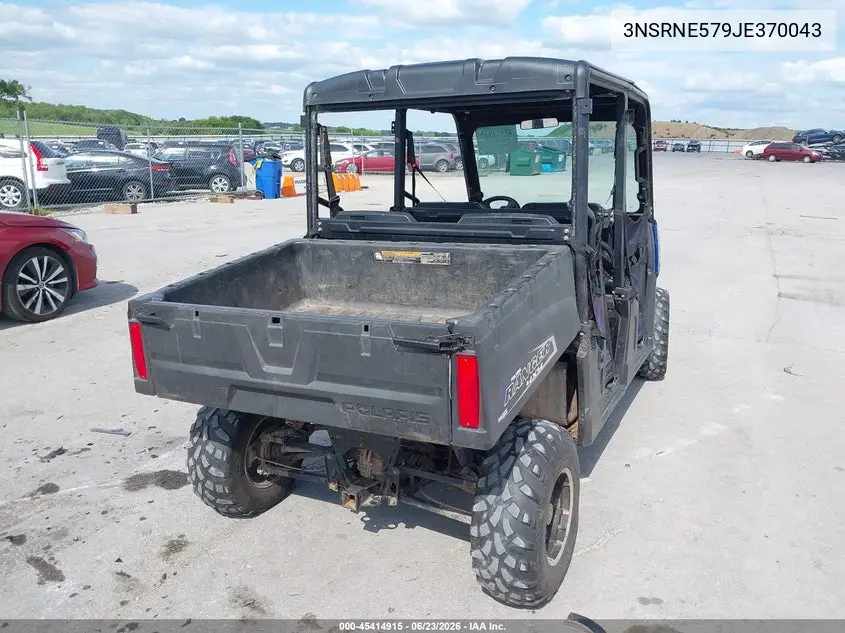 2018 Polaris Ranger Crew 570-4 Eps VIN: 3NSRNE579JE370043 Lot: 45414915