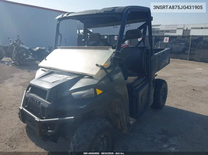 2018 Polaris Ranger Xp 900 VIN: 3NSRTA875JG431905 Lot: 45454506