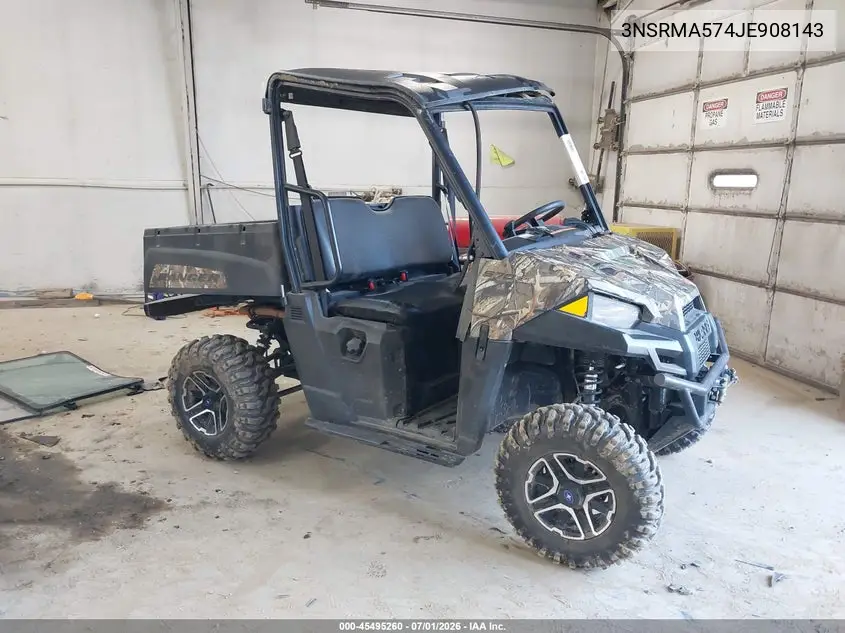 2018 Polaris Ranger 570 VIN: 3NSRMA574JE908143 Lot: 45495260