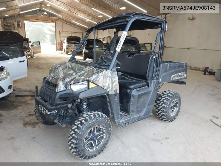 2018 Polaris Ranger 570 VIN: 3NSRMA574JE908143 Lot: 45495260