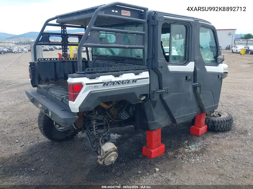 2019 Polaris Ranger Crew Xp 1000 Eps Northstar Edition VIN: 4XARSU992K8892712 Lot: 45247798
