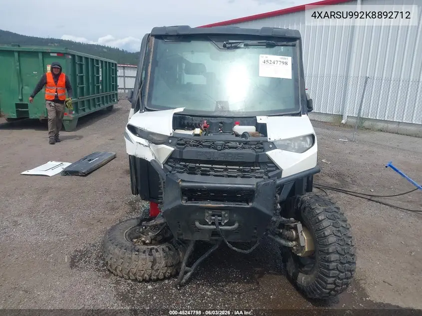 2019 Polaris Ranger Crew Xp 1000 Eps Northstar Edition VIN: 4XARSU992K8892712 Lot: 45247798