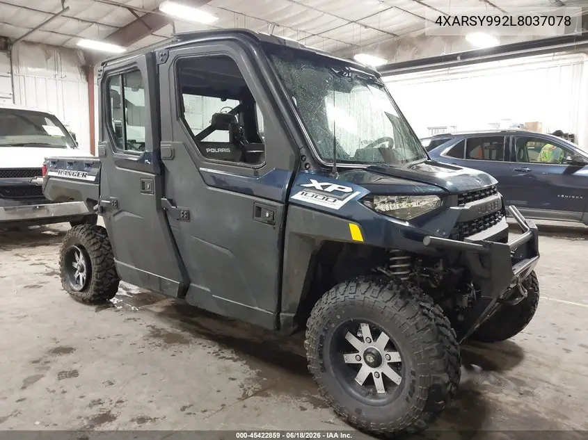 2020 Polaris Ranger Crew Xp 1000 Northstar Ultimate VIN: 4XARSY992L8037078 Lot: 45422859