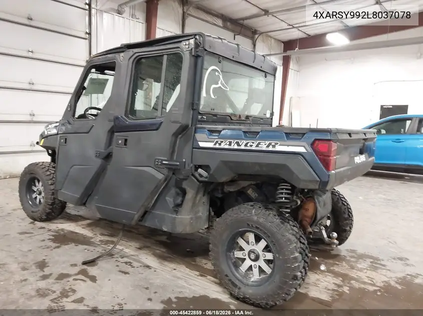 2020 Polaris Ranger Crew Xp 1000 Northstar Ultimate VIN: 4XARSY992L8037078 Lot: 45422859