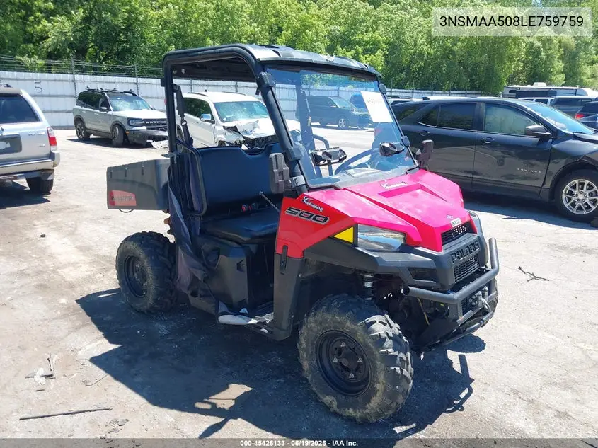 2020 Polaris Ranger 500 VIN: 3NSMAA508LE759759 Lot: 45426133