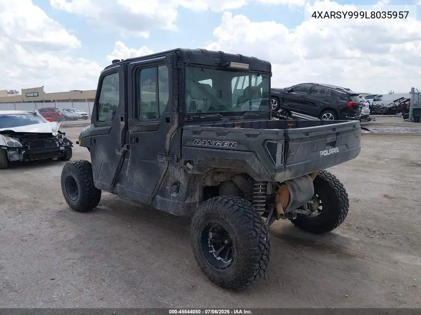 2020 Polaris Ranger Crew Xp 1000 Northstar Ultimate VIN: 4XARSY999L8035957 Lot: 45544050