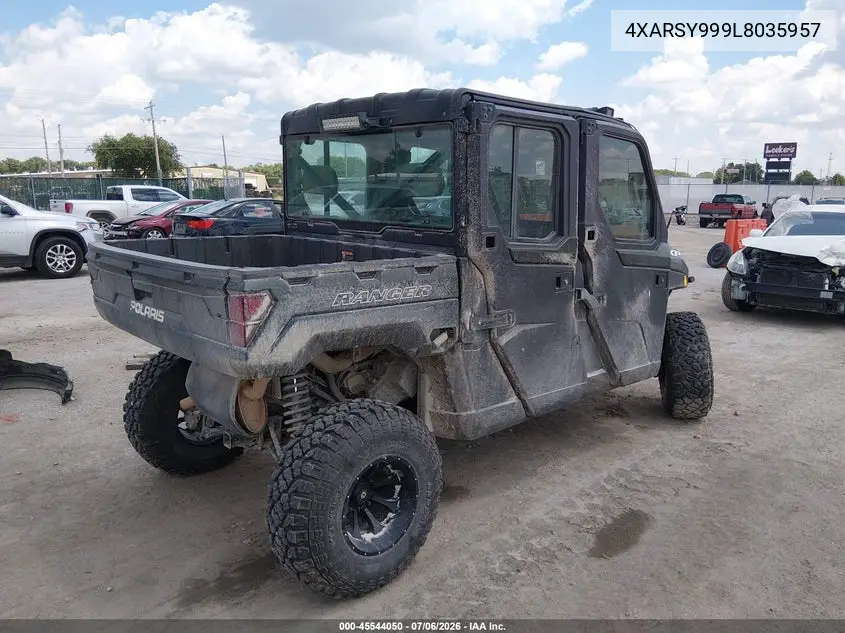2020 Polaris Ranger Crew Xp 1000 Northstar Ultimate VIN: 4XARSY999L8035957 Lot: 45544050