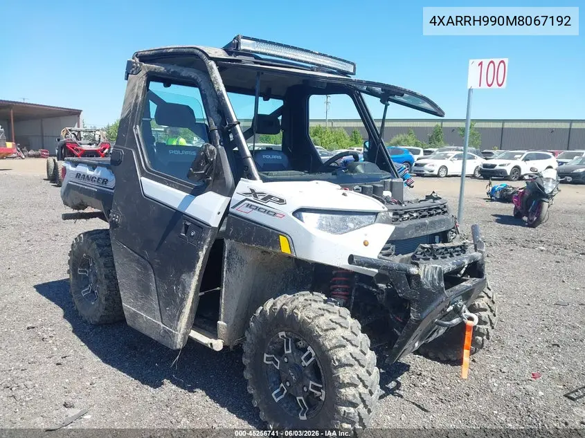 2021 Polaris Ranger Xp 1000 Trail Boss VIN: 4XARRH990M8067192 Lot: 45256741