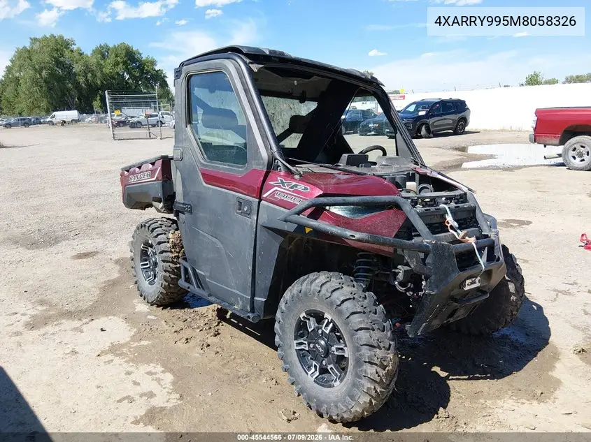 2021 Polaris Ranger Xp 1000 Northstar Ultimate VIN: 4XARRY995M8058326 Lot: 45544566