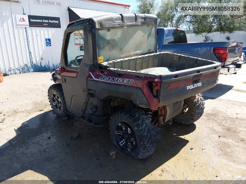 2021 Polaris Ranger Xp 1000 Northstar Ultimate VIN: 4XARRY995M8058326 Lot: 45544566
