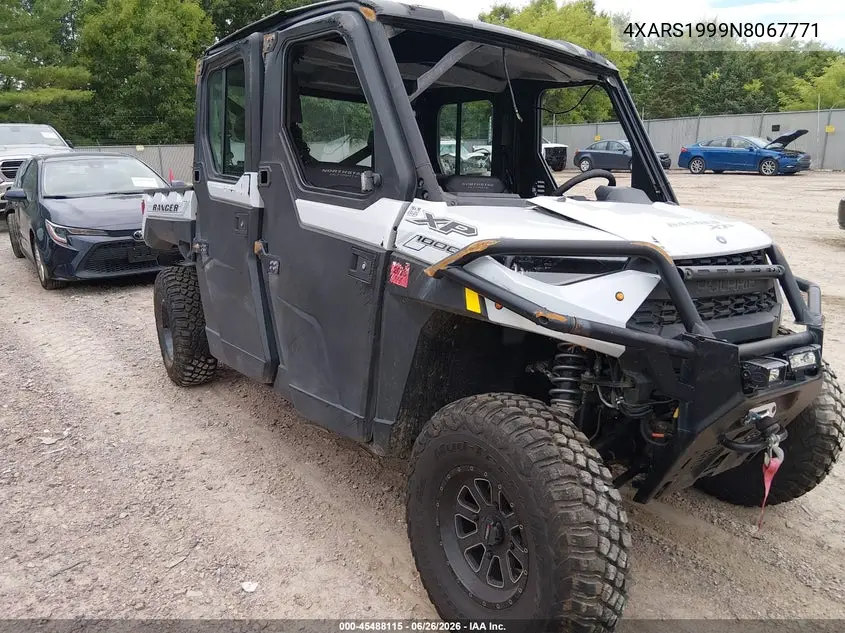 2022 Polaris Ranger Crew Xp 1000 Northstar Ultimate VIN: 4XARS1999N8067771 Lot: 45488115