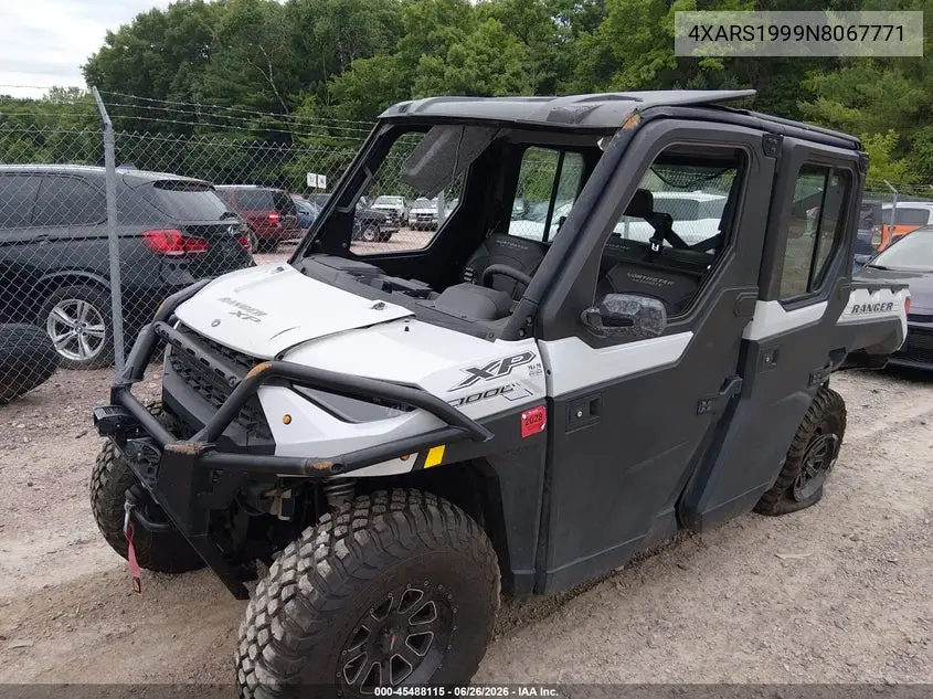 2022 Polaris Ranger Crew Xp 1000 Northstar Ultimate VIN: 4XARS1999N8067771 Lot: 45488115