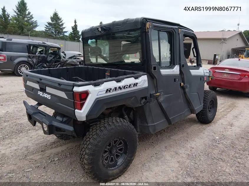 2022 Polaris Ranger Crew Xp 1000 Northstar Ultimate VIN: 4XARS1999N8067771 Lot: 45488115