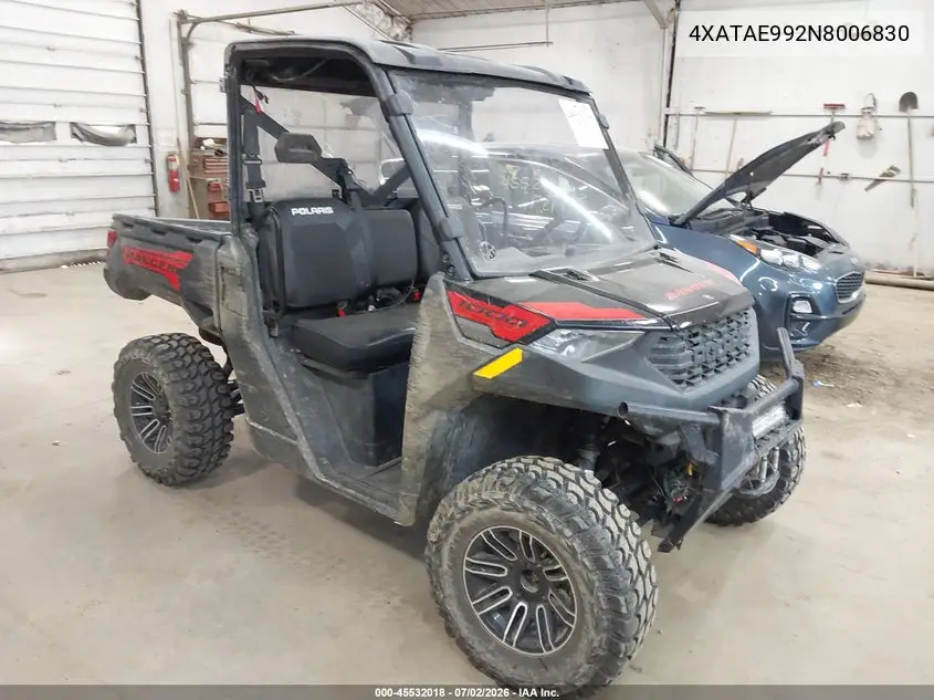 2022 Polaris Ranger 1000 Eps/1000 Premium VIN: 4XATAE992N8006830 Lot: 45532018