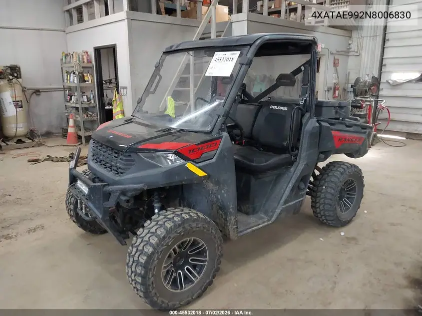 2022 Polaris Ranger 1000 Eps/1000 Premium VIN: 4XATAE992N8006830 Lot: 45532018