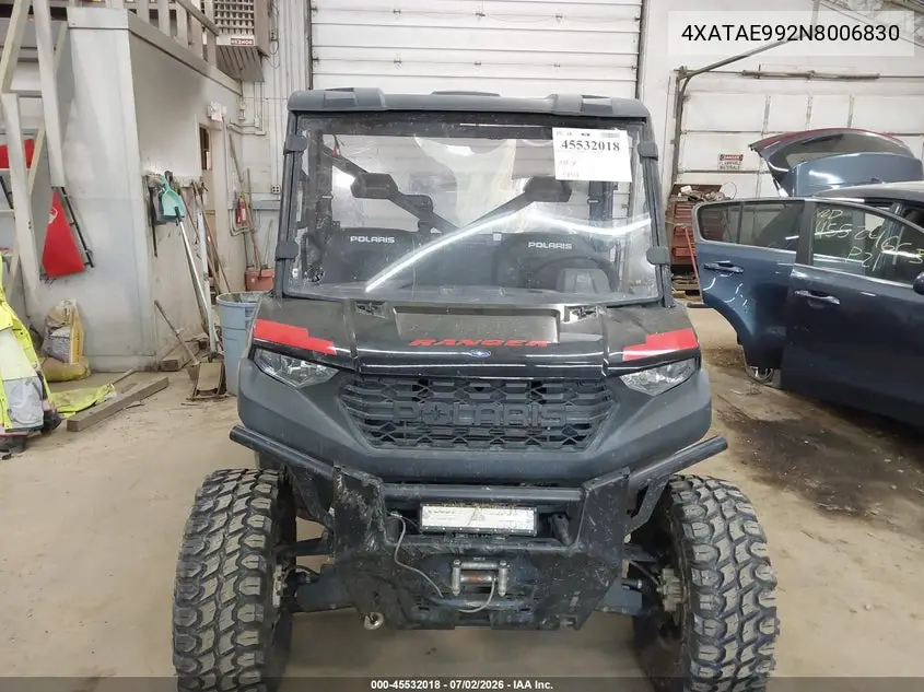 2022 Polaris Ranger 1000 Eps/1000 Premium VIN: 4XATAE992N8006830 Lot: 45532018